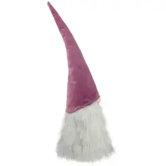 Northlight Lighted Gnome with Beard and Pointy Hat Christmas Decoration - 17" - Mauve