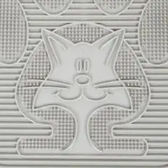 Omega Paw Non Slip Cat Paw Cleaning Litter Box Mat Keeps Paws, Floors, & Carpet Free of Litter, Contains Spills & Messes, 16 x 13 x 0.30 Inches, Gray