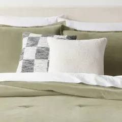 18"x18" Luxe Leopard Jacquard Square Decorative Pillow Ivory - Threshold&trade;