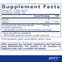 Pure Encapsulations E.P.O. (Evening Primrose Oil) - Hypoallergenic Dietary Supplement Containing 9% GLA