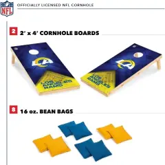NFL Los Angeles Rams 2'x4' Wood Cornhole Set