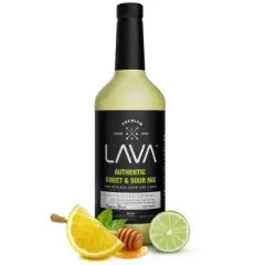 LAVA Premium Authentic Sweet & Sour Mix 33.8oz (1-Liter) Glass
