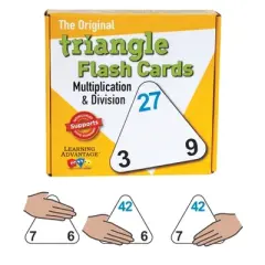 Learning Advantage The Original Triangle Flash Cards, Multiplication & Division, Set of 20