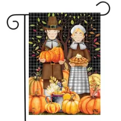 Briarwood Lane Garden Flag 12x18 For Outdoor Pilgrims Thanksgiving For Thanksgiving Garden Flag Flags For Outside