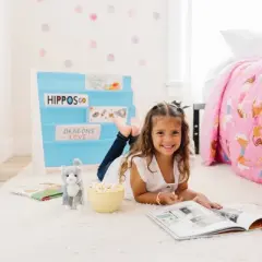 WildKin Premium Sling Kids' Book Shelf White/Aqua: 4-Tier MDF Novelty Bookshelf for Kids' Storage, Ages 3+