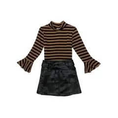 Girls Beyond Belief Striped Skirt Set - Mia Belle Girls