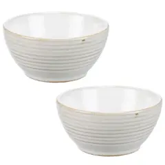 Primitives By Kathy 2.0 Inch Snowman Bowls Christmas Seasonal Tabletop , Rustic Snowflakes Snack Dips (2PC)