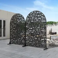 Dovelina Arched Outdoor Privacy Screen Patio Decorative Screens