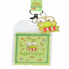 Keroppi ID Badge Holder Lanyard w/ 2" Character Rubber Pendant