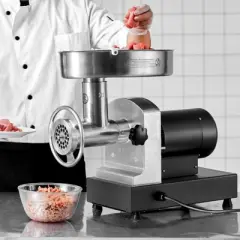 VEVOR Meat Grinder, 6 Lbs/Min Capacity Electric Meat Grinders with Blade, Grinding Plate, Sausage Maker, Stainless Steel Commercial Meat Mincer