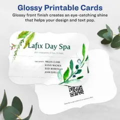 Avery Printable Flourished Edge Postcards, 4" x 6", Glossy White, 50ct