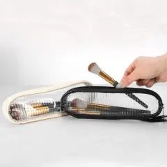 Unique Bargains PVC Zipper-Closure Clear Makeup Brush Pouch 1 Pc