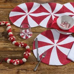 Split P Peppermint Candy Braided Runner 15"X34"