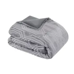 Aya Jacquard Geo Comforter & Sheets Bedding Set Gray