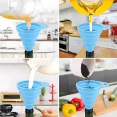 Kitcheniva Foldable Silicone Funnel Set 6 Pcs