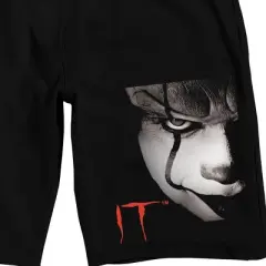Pennywise Face IT Movie Men's Black Sleep Pajama Shorts