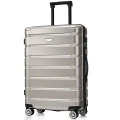 FONTOI Hardshell Luggage Set 3 Piece(20/24/28 Inch), Travel Suitcase with Spinner Wheels for Men Women, Fog Gray, 11.3"*29.4"*19.5"