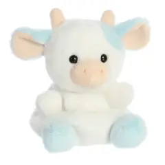 Aurora Mini Skyla Blueberry Cow Palm Pals Adorable Stuffed Animal Blue 4.5"