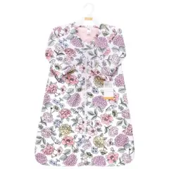 Hudson Baby Girls Long Sleeve Plush Faux Fur Sleeping Bag, Wearable Blanket, Vintage Blossom