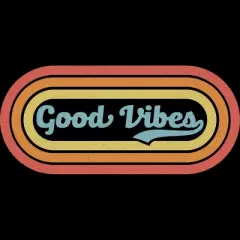 Junior's Design By Humans Good Vibes By LuckyU T-Shirt