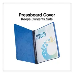 Universal Two-Piece Prong Fastener Pressboard Report Cover - 8.5" x 11" - Dark Blue