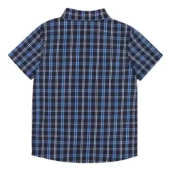 Andy & Evan Toddler Short Sleeve Bamboo From Rayon Buttondown Blue, Size 4T