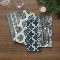 Elrene Everyday Casual Prints Assorted Cotton Fabric Napkins Set of 24 - Elrene Home Fashions