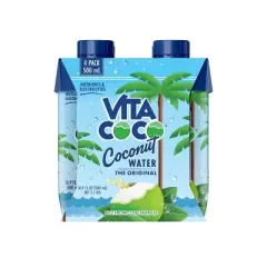 Vita Coco Original Coconut Water Cartons - 4pk/16.9 fl oz
