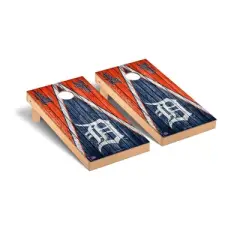 MLB Detroit Tigers Premium Cornhole Board Triangle Weathered Version