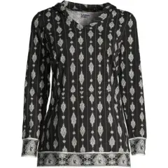 Lands' End Women's Slub Jersey Hooded Tunic