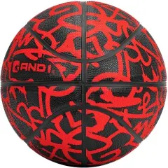 AND1 Fantom Graffiti 29.5 Rubber Basketball - Intermediate Streetball for Indoor/Outdoor Play, Size 7 Includes Pump