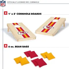 NFL Kansas City Chiefs 1'x2' Wood Cornhole Set