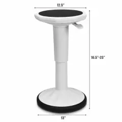 Costway Wobble Chair Height Adjustable Active Learning Stool Sitting Home Office Silicone White