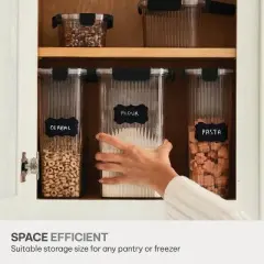 20.5 Cup Plastic Pantry Storage Container, Clear