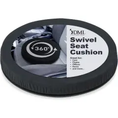 HealthSmart 360 Degree Swivel Seat Cushion, Chair Assist for Elderly, Swivel Seat Cushion for Car, Twisting Disc, Black, 15 Inches in Diameter