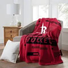 NBA Houston Rockets Digitized 60 x 80 Raschel Throw Blanket