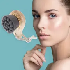 Unique Bargains Soft Nylon Brush Head Cleansing Brush Dots Comma 3.27"x2.05" 1 Pc