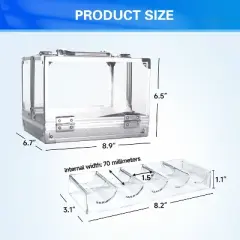 GSE 600pcs Poker Chip Cases, Acrylic Chip Case with Aluminum Frame & 6 Trays