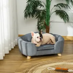 LOVMOR Dog Cat Couch, Pet Dog Sofa Bed for Miniature Dogs with Washable and Removable Cushion, Waterproof Cover