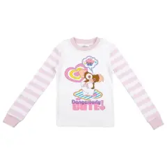 Gremlins Gizmo Dangerously Cute Youth Girls Pink & White Striped Sleep Set