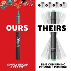 Sharpie 5pk Creative Markers Brush Tip Multicolored: Medium Point Art & Stationery for Ages 8+