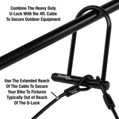 Master Lock 7.25" U Lock with Looped End Cable