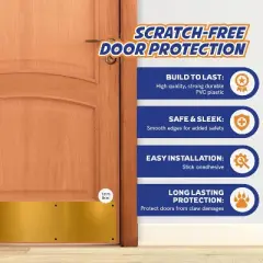 Panther Armor Push Plate, Metal Door Protector for Dog Scratching, Scratch Guards for Doors