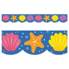 Creative Teaching Press&reg; Sea Friends Seashells EZ Border, Bulletin Board Border, 48 Feet Per Pack, 3 Packs