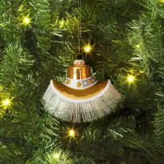 Christmas Glass Gold Cowboy Hat Ornament - Wondershop&trade;