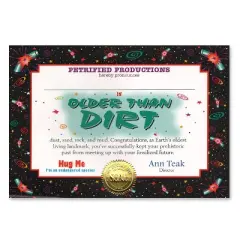 Beistle Older Than Dirt Certificate, 5" x 7", (6/Pkg) Multicolored