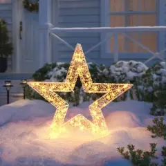 36" LED Crystal Ice Star Christmas Novelty Sculpture Light Warm White Lights - Wondershop&trade;
