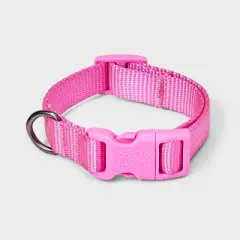 Basic DTM Adjustable Length and Reinforced Stitching Dog Collar - Pink - Boots & Barkley&trade;