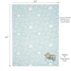 Bedtime Originals Disney Baby Starlight Pooh Blue/White Soft Fleece Baby Blanket