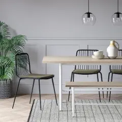 Set of 2 Sodra Rounded Seat Wire Dining Chair Black - Threshold&trade;